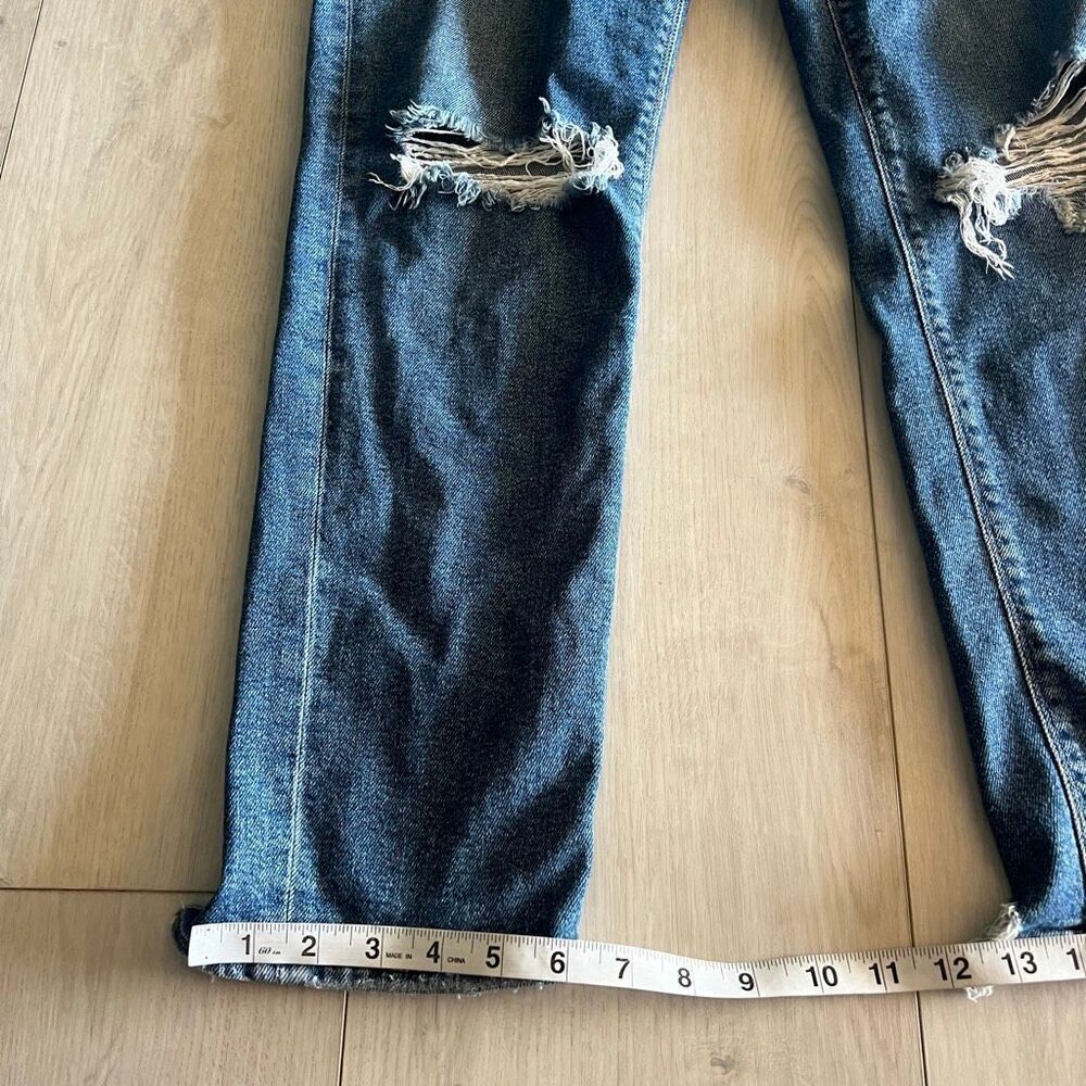 America Eagle curvy mom woman jeans size 4 long - Picture 3 of 10